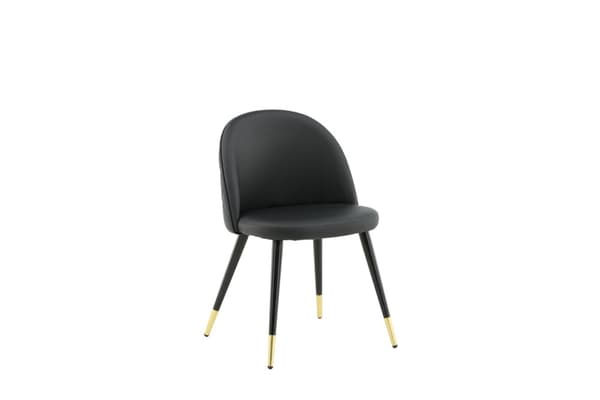 Matstol i sammet 2-pack, 48x50x77 cm, svart