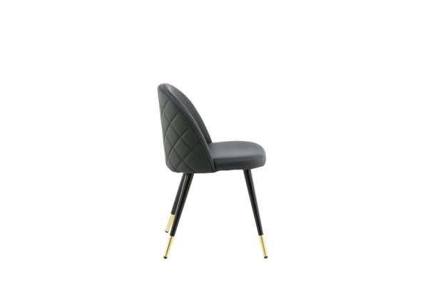 Matstol i sammet 2-pack, 48x50x77 cm, svart