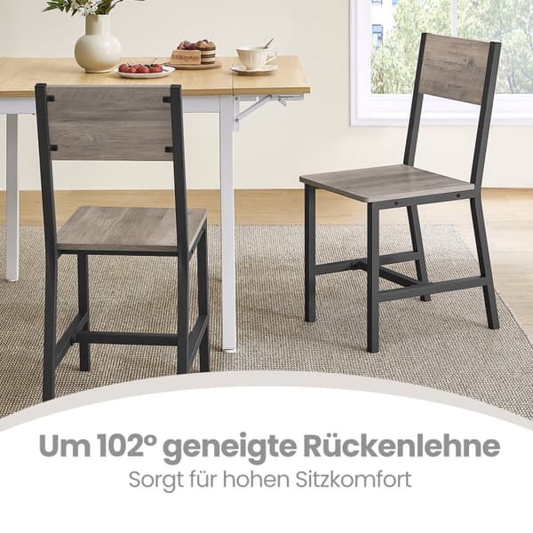 Spisestol, VASAGLE LDC092B01, 36x46.6x87.1 cm, Vintage Brown