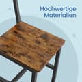 Miniatyrbillede 4 af 6: Spisestole, VASAGLE Sæt af 2, 43,4x43x95,5 cm, Brun