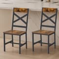 Miniatyrbillede 1 af 6: Spisestole, VASAGLE Sæt af 2, 43,4x43x95,5 cm, Brun