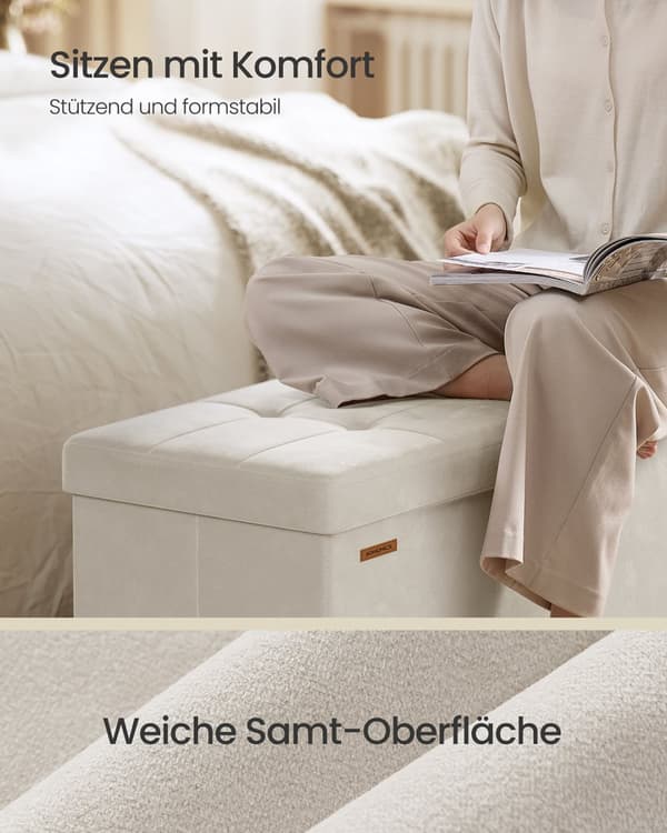Säilytyspenkki, SONGMICS LSF0518W02, 38x110x40 cm, Beige