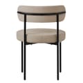 Miniatyrbillede 4 af 7: ML-Design spisestuestole sæt af 6, køkkenstol i teddystof brun, stuestol med ryglæn, polstrede stole med sorte metalben, ergonomisk loungestol, stol