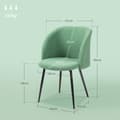 Miniatyrbild 3 av 6: Rootz 2 -stycken set matstolar - sammetstolar - modern sittplats - komfort och stil - 55 cm x 62 cm x 80 cm