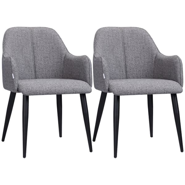 Rootz 2 -stycken Matsstol Set - Matsolstolar - Tygstolar - Stålram - 55 cm x 58 cm x 79 cm - Stylskt och bekvämt