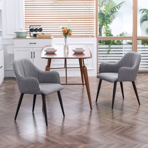 Rootz 2 -stycken Matsstol Set - Matsolstolar - Tygstolar - Stålram - 55 cm x 58 cm x 79 cm - Stylskt och bekvämt