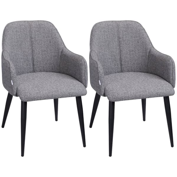 Rootz 2 -stycken Matsstol Set - Matsolstolar - Tygstolar - Stålram - 55 cm x 58 cm x 79 cm - Stylskt och bekvämt