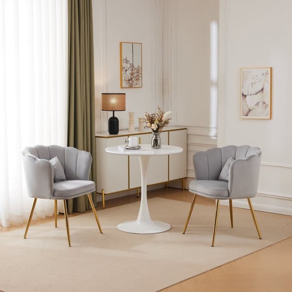Rootz 2 -osainen asetettu pehmustetut ruokasalituolit - verhoilut tuolit - samettituolit - ergonominen mukavuus - 63cm x 58cm x 77cm