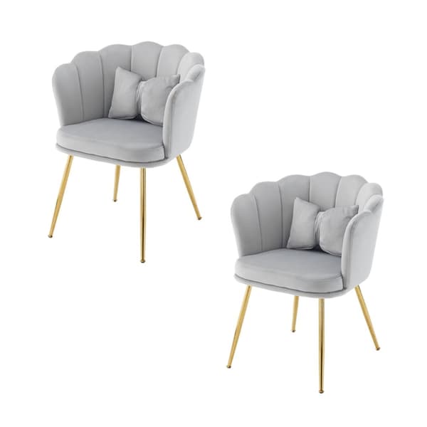 Rootz 2 -osainen asetettu pehmustetut ruokasalituolit - verhoilut tuolit - samettituolit - ergonominen mukavuus - 63cm x 58cm x 77cm