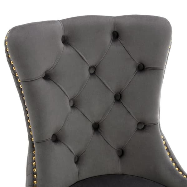 Rootz 4 -stykke sæt spisestole - polstrede stole - neglehovedstole - luksuriøs komfort - 51 cm x 65,5 cm x 95 cm