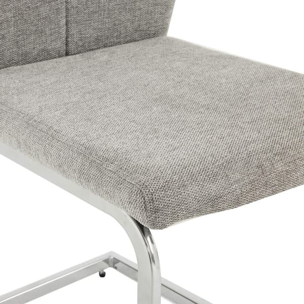 Rootz 4 -stykke sæt spisestue stole - ergonomiske stole - moderne siddepladser - åndbart linned - 43 cm x 58 cm x 102,5 cm