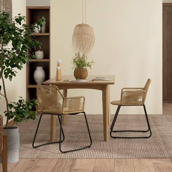 Rootz Sæt med 2 spisestuestole - Boho Chic - Køkkenstole - Komfortable siddepladser - 56 cm x 59 cm x 74 cm