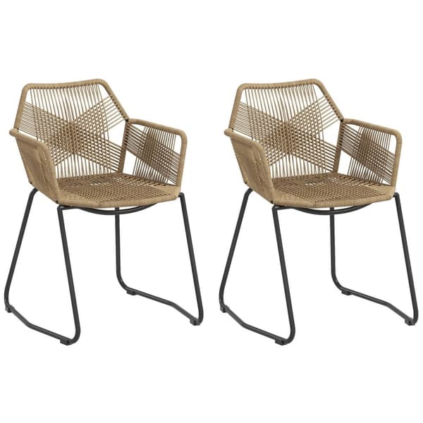 Rootz Sæt med 2 spisestuestole - Boho Chic - Køkkenstole - Komfortable siddepladser - 56 cm x 59 cm x 74 cm