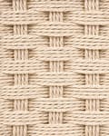 Miniatyrbilde 9 av 9: Sett med 2 Spisestoler Brunt og Beige Gummitre Ramme Papirsnor Seter Armløs Retro Stil Spisestue