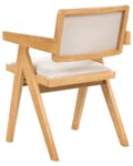 Miniatyrbilde 6 av 9: Sett med 2 Spisestoler Lysebrun Seter og Rygg Polyester Polstret Gummi Trerammer Retro Stil Spisestue