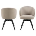 Miniatyrbilde 4 av 10: Darlene spisestuestoler med armlene stoff beige.