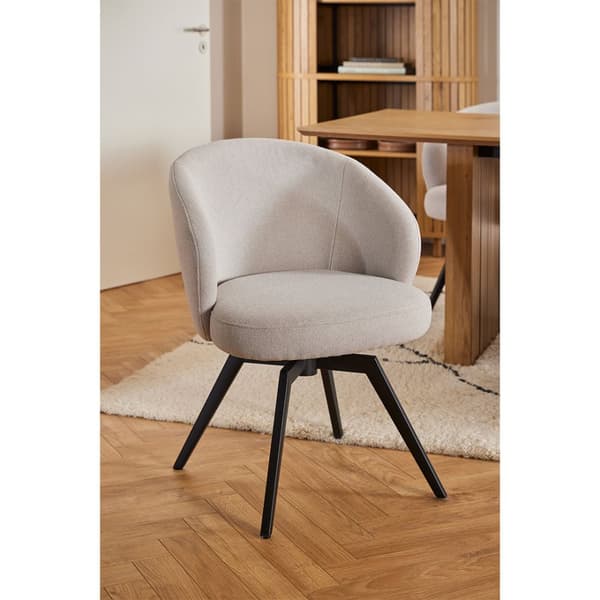 Darlene spisestuestoler med armlene stoff beige.