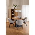 Miniatyrbilde 9 av 10: Darlene spisestuestoler med armlene stoff beige.