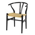 Miniatyrbild 1 av 5: Lot de 2 Chaises Oslo Hêtre Noir et Cannage