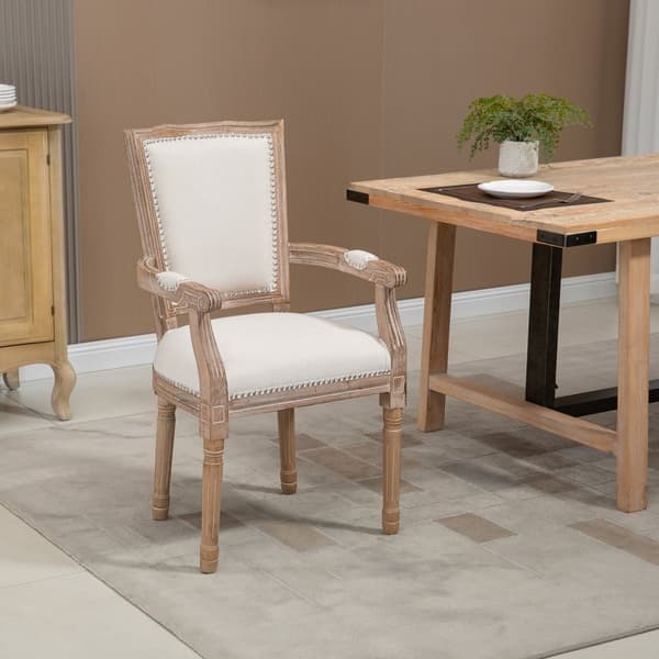Spisebordsstol, 59x63.5x96 cm, Creme Hvid