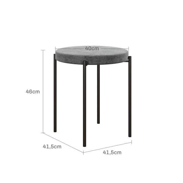 Matstol, 4er-Set, 41.5x41.5x46 cm, Mörkgrå