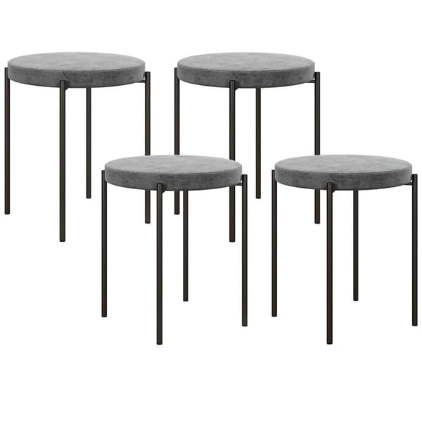 Matstol, 4er-Set, 41.5x41.5x46 cm, Mörkgrå