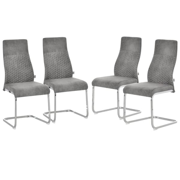 Matstolar, 4er-Set, 45x61x98 cm, Grå
