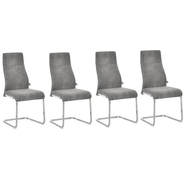 Matstolar, 4er-Set, 45x61x98 cm, Grå