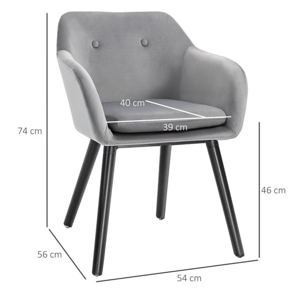 Matstolar, 2er-Set, 54x56x74 cm, Grå