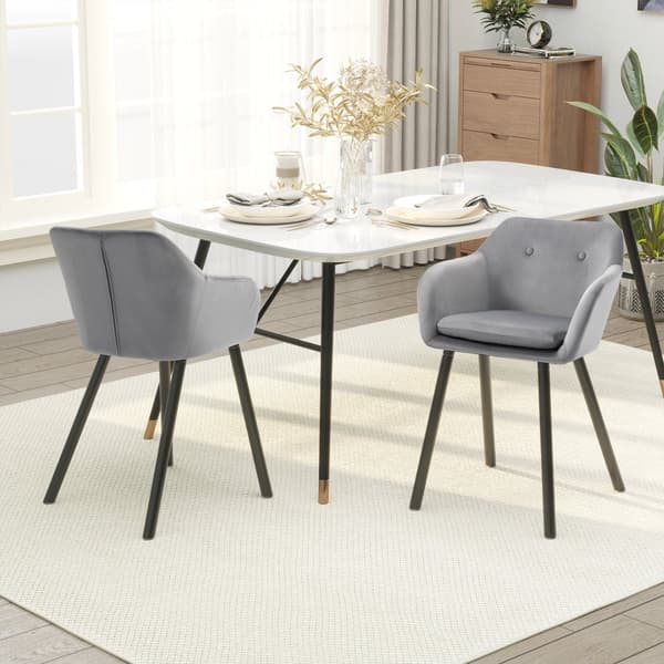 Matstolar, 2er-Set, 54x56x74 cm, Grå