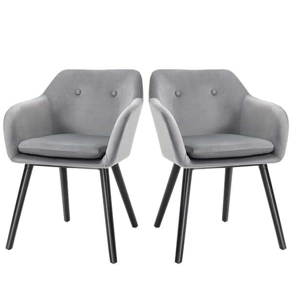 Matstolar, 2er-Set, 54x56x74 cm, Grå