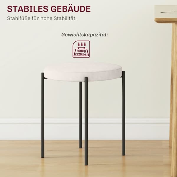 Matstolar, 4er-Set, 41,5x41,5x46 cm, Kräm Vit