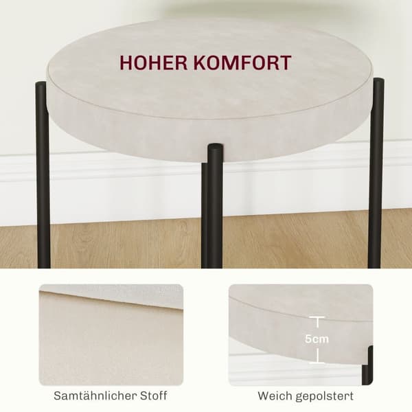 Matstolar, 4er-Set, 41,5x41,5x46 cm, Kräm Vit