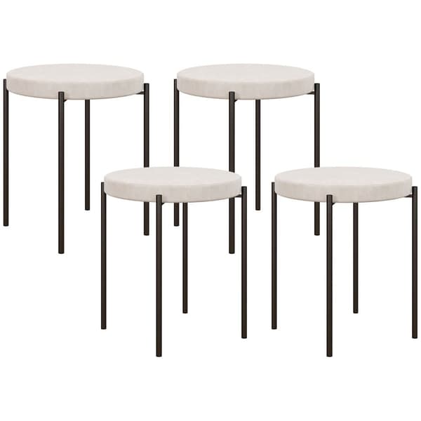 Matstolar, 4er-Set, 41,5x41,5x46 cm, Kräm Vit