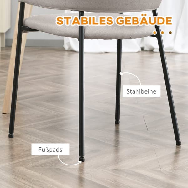 Spisestole, 2er Sæt, 54x54x84 cm, Beige