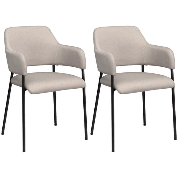 Spisestole, 2er Sæt, 54x54x84 cm, Beige