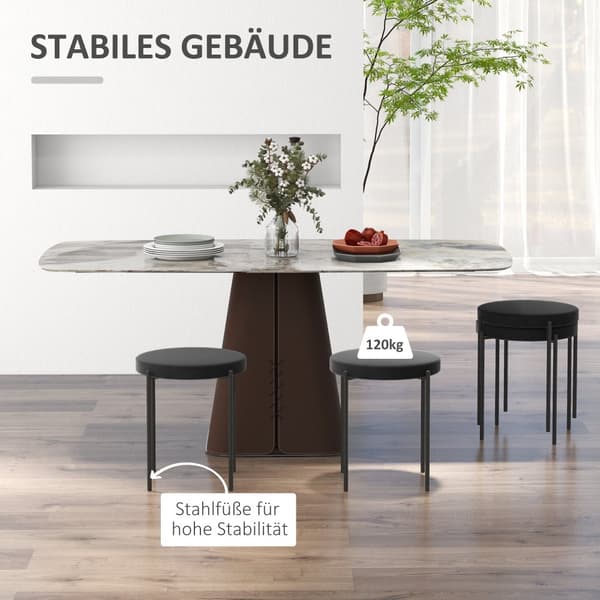 Matstolar, 4er-Set, 41.5x41.5x46 cm, Svart