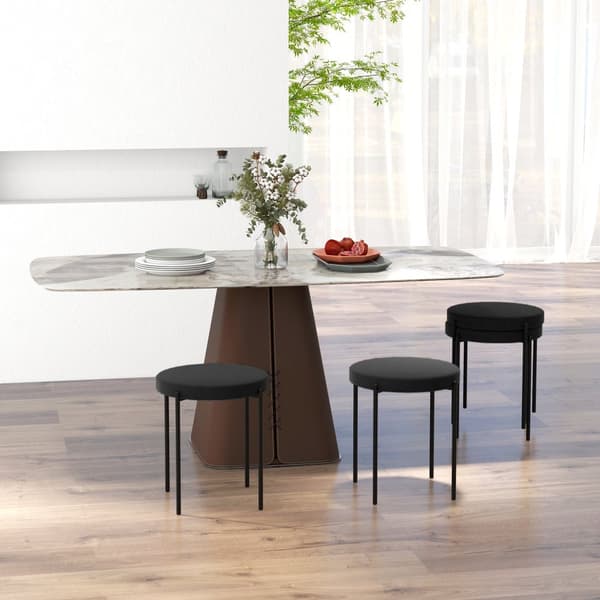 Matstolar, 4er-Set, 41.5x41.5x46 cm, Svart