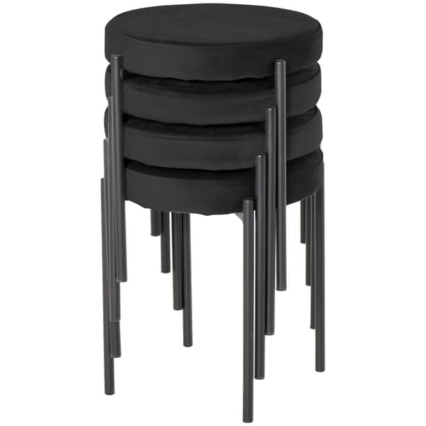 Matstolar, 4er-Set, 41.5x41.5x46 cm, Svart
