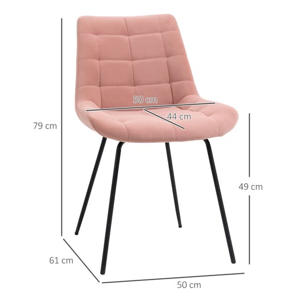 Spisebordsstol, 50x61x79 cm, Pink