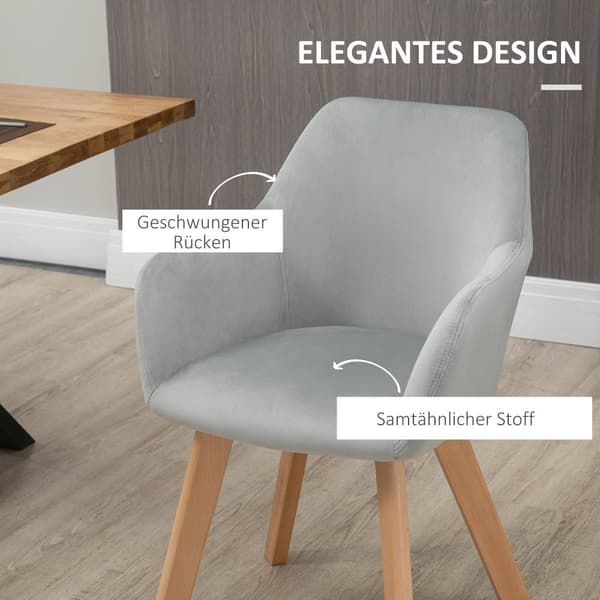 Matsstolar Set om 2, 54x57x80 cm, Grå