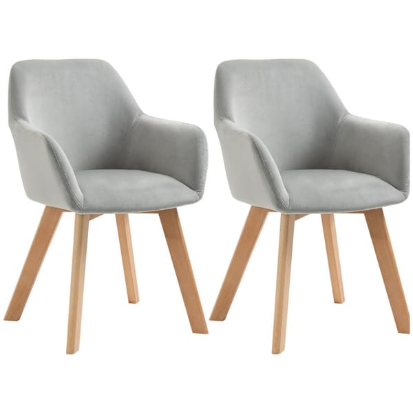 Matsstolar Set om 2, 54x57x80 cm, Grå