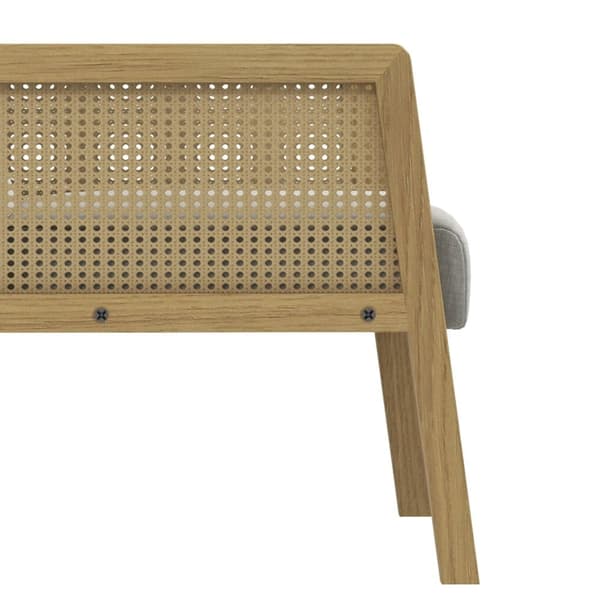 Nojatuoli, 65,5L x 72S x 78K cm, Harmaa+Luonnonväri