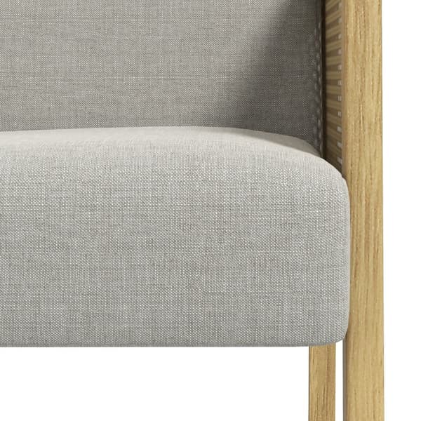 Nojatuoli, 65,5L x 72S x 78K cm, Harmaa+Luonnonväri