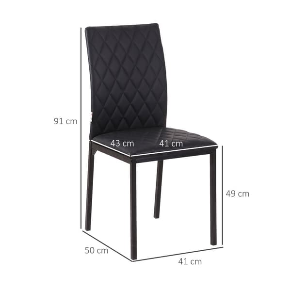 Matsalsstolar Set, 4, 41x50x91 cm, Svart
