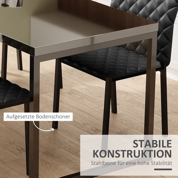 Matsalsstolar Set, 4, 41x50x91 cm, Svart