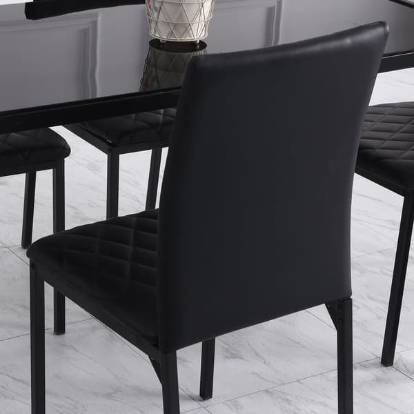 Matsalsstolar Set, 4, 41x50x91 cm, Svart