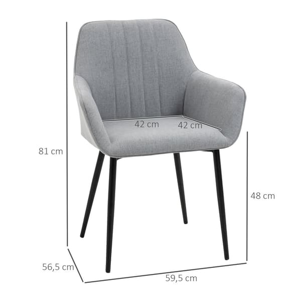 Spisesæt Stole, 59,5x56,5x81 cm, Lysegrå