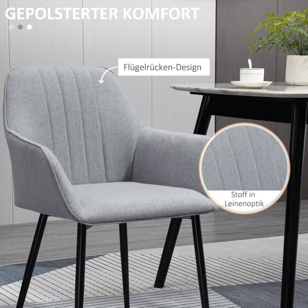 Spisesæt Stole, 59,5x56,5x81 cm, Lysegrå