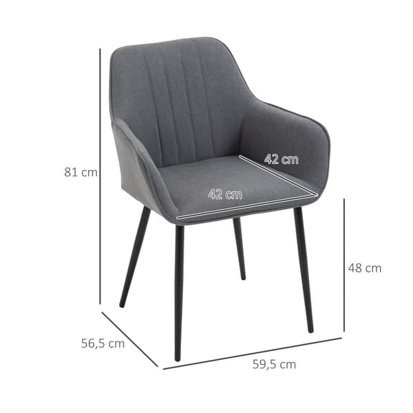 Matsstolar, Set om 2, 59,5x56,5x81 cm, Mörkgrå